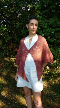 cape, BFL, handmade, fait main, tricot dentelle, lace