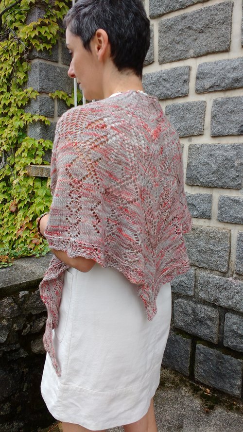fait main, handmade, châle dentelle, lace shawl