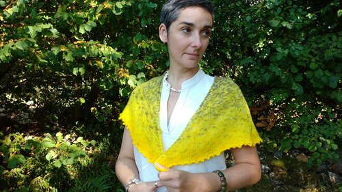 châle, chèche, shawl, shawlette, fait main, handmade