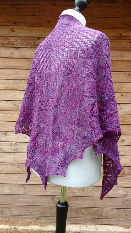 lace shawl, châle dentelle, handmade, fait main, merinos, merino