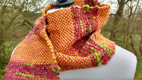 écharpe, scarf, handmade, fait main, tissage, weaving